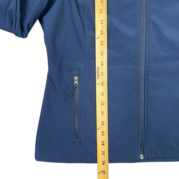Shell Oil Jacket Womens Large Navy Blue Full Zip Soft Shell Fleece Lined Winter - Picture 7 of 11